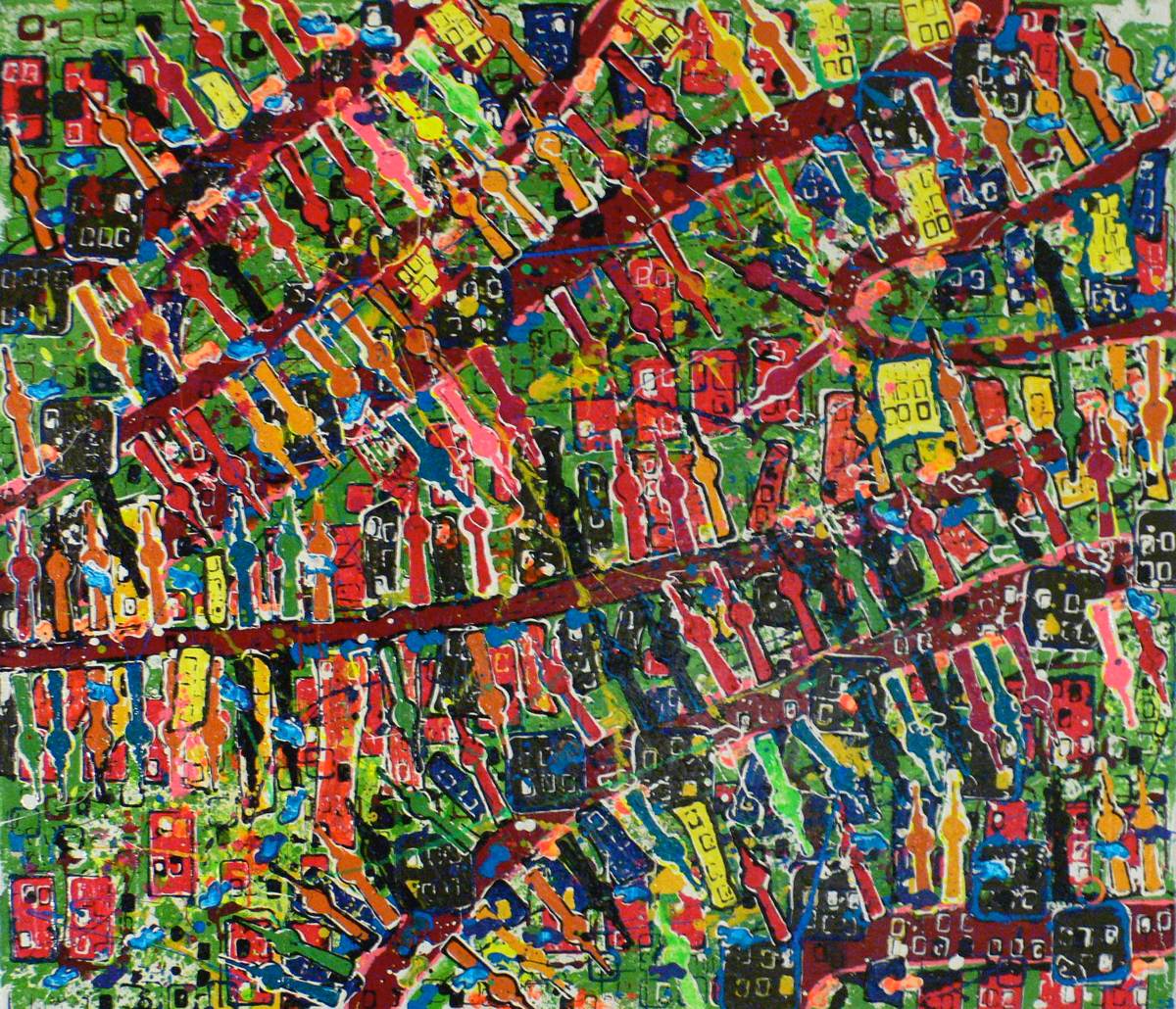 Die Stadt II. 2011 (Acryl auf Leinwand, 125 x 145 cm)